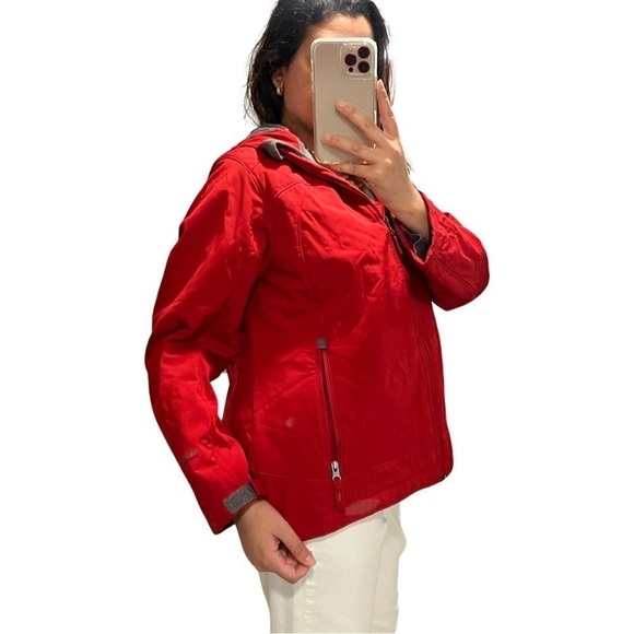 FREE COUNTRY Women's Red Hooded Zip up Jacket Sz XL - Picture 1 of 9